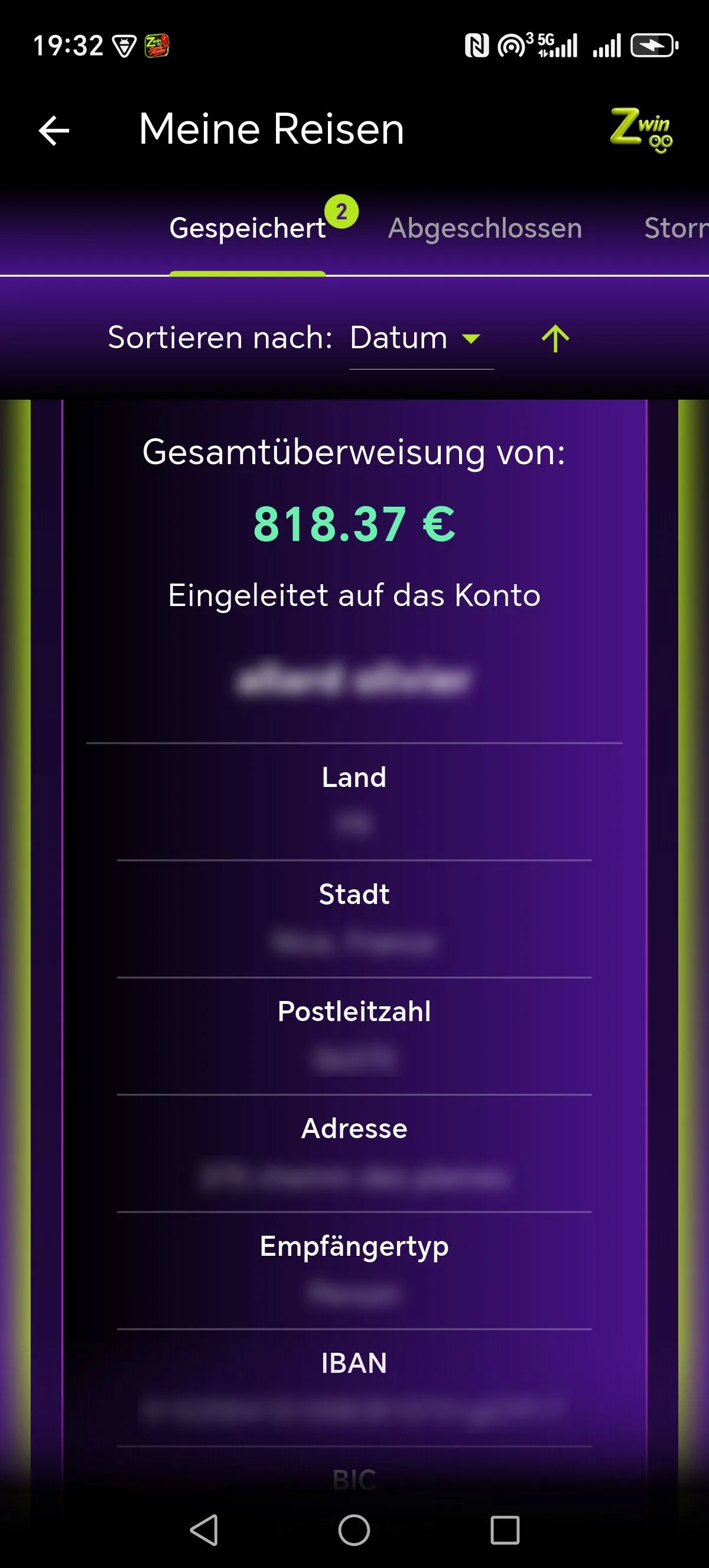 Zwinoo Sicherheit Bildschirm 3