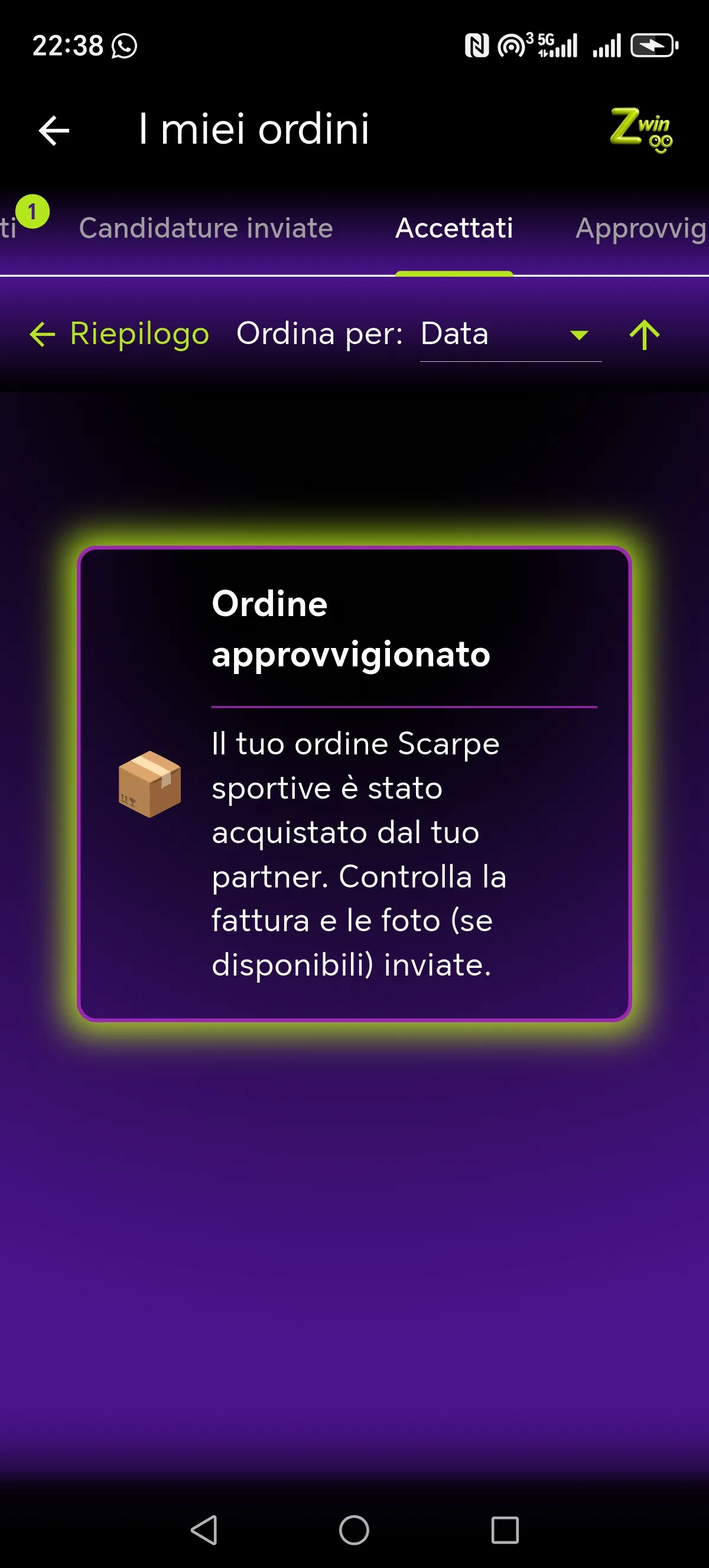 Schermata Zwinoo funzionalità 2