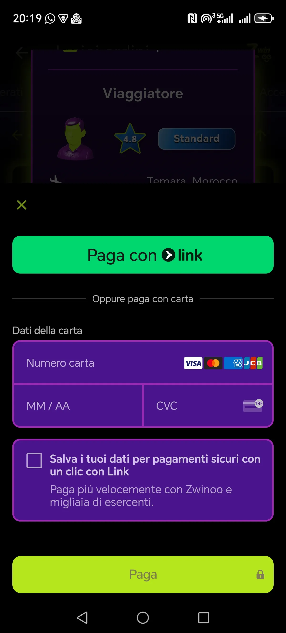 Schermata Zwinoo sicurezza 2