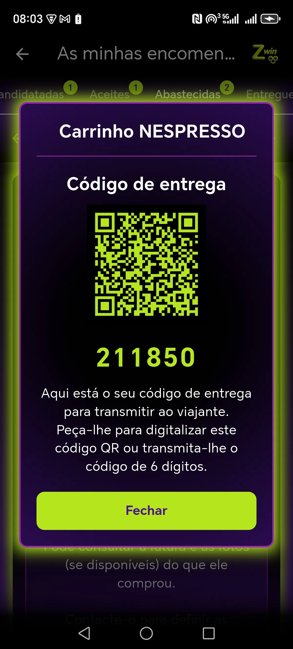 Ecrã Zwinoo segurança 1